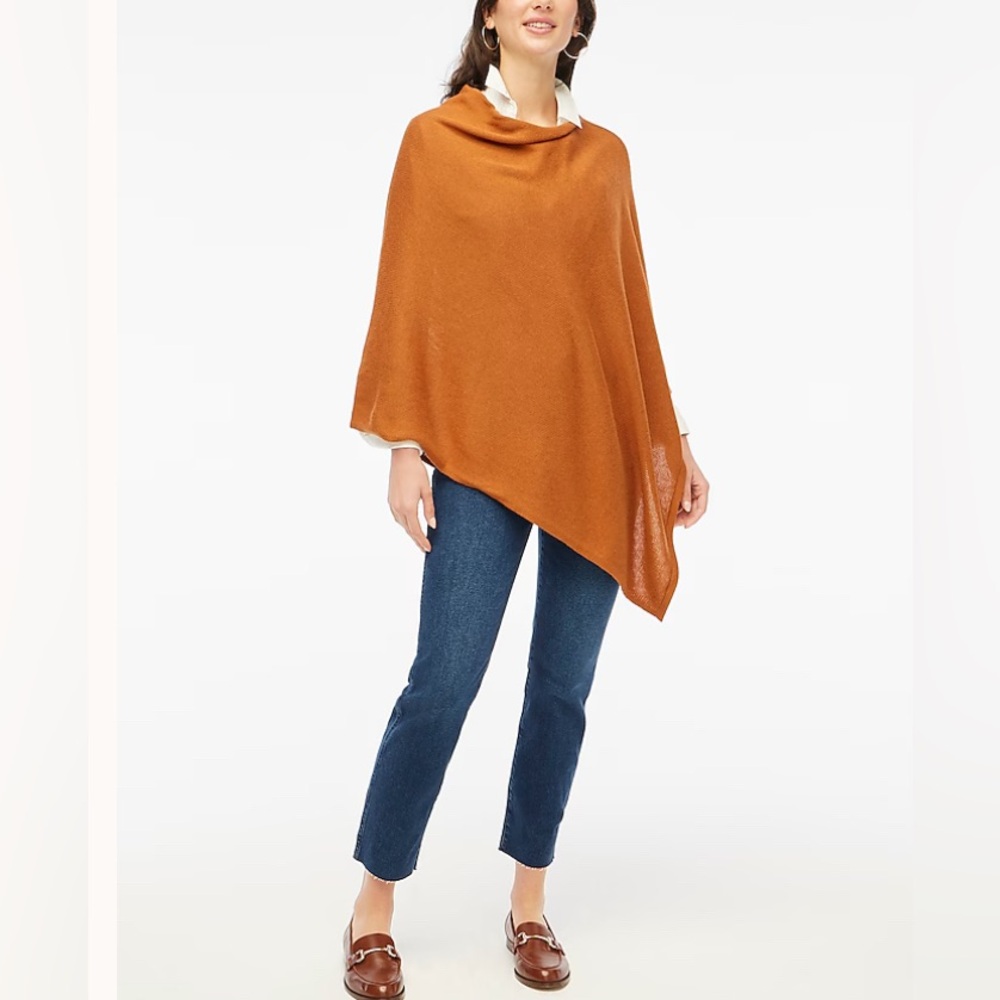 J. Crew poncho 5 percent cashmere 95 percent cotton Slightly pulled near neck